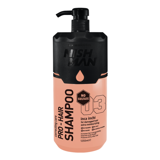 Nishman Champú Para El Cuidado Del Cabello Sin Silicona, Sulfatos, Sal, Ni Parabenos No.03 1250 ml