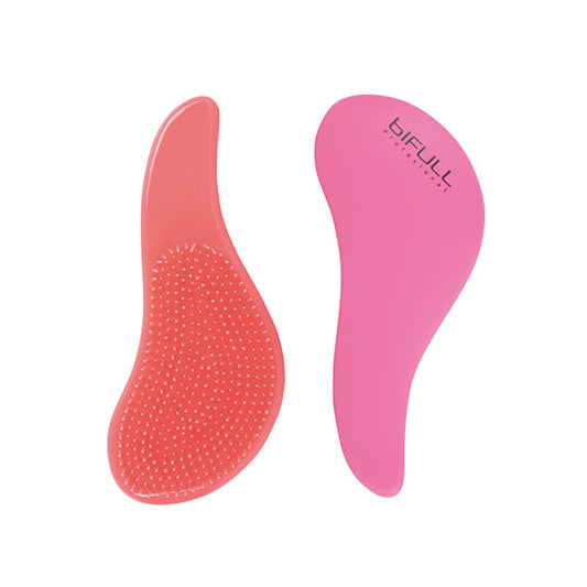 Cepillo Desenredante Tacto Gomoso Detangler Hair Soft Touch Rosa Bifull