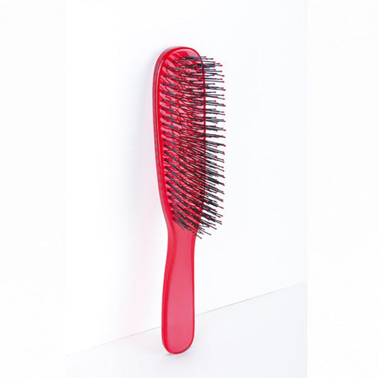 Cepillo Plano Transparente Pua Plastico Krystal Brush Red Bifull