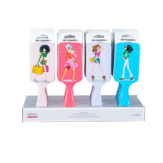 Expositor Cepillos Raqueta Top Fashion 16Unds Bifull