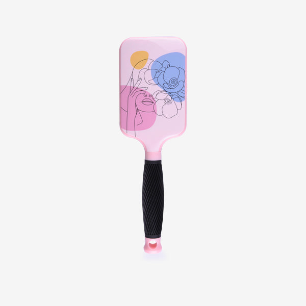 Cepillo Raqueta Rosa Pastel Silhouette Bifull