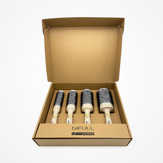 Pack 4 Cepillos Térmicos De Cerámica Ren Natur Sand Colour Bifull