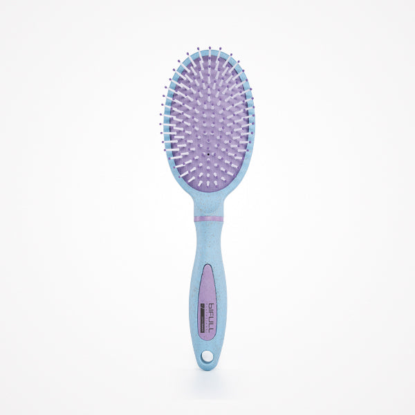 Bio Oval Pastel Colour · Cepillo 100% Biodegradable De Fibra De Trigo · Azul