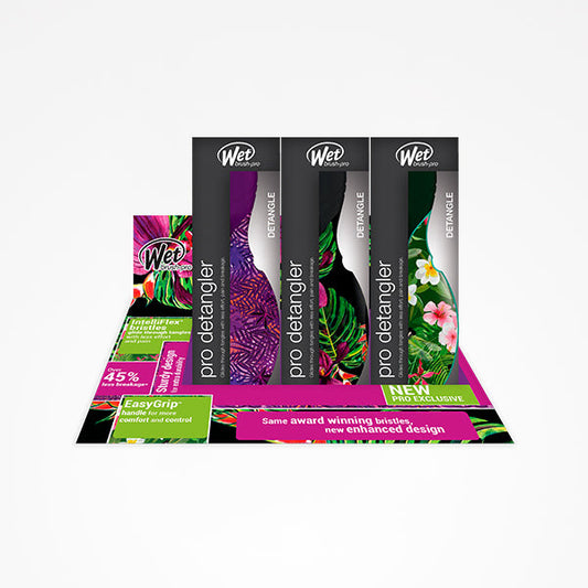 Expositor Cepillos Wet Brush Professional Pro Neon Tropics 9 Unids