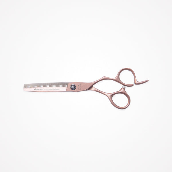Tijera De Entresacar Rose Gold 6" Acero Japonés 440C Bifull