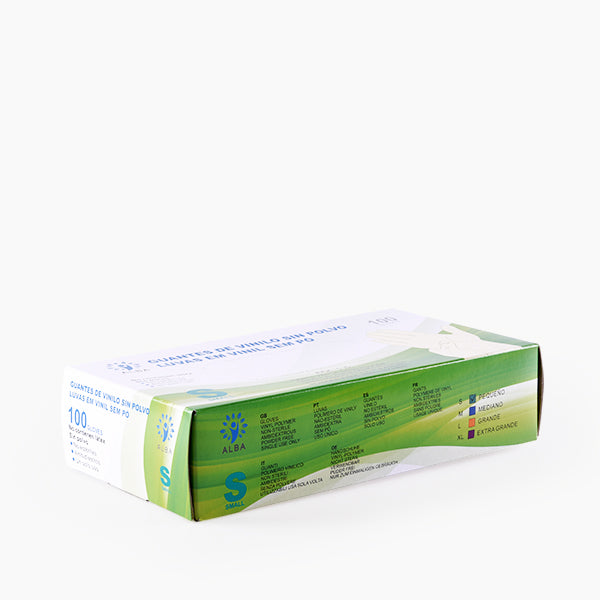 Guantes De Vinilo Sin Polvo 100 Unids Talla S