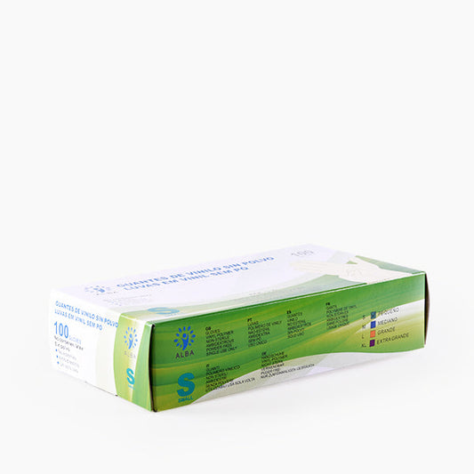 Guantes De Vinilo Sin Polvo 100 Unids Talla S