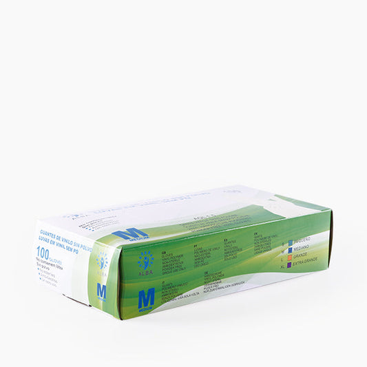 Guantes De Vinilo Sin Polvo 100 Unds Talla M