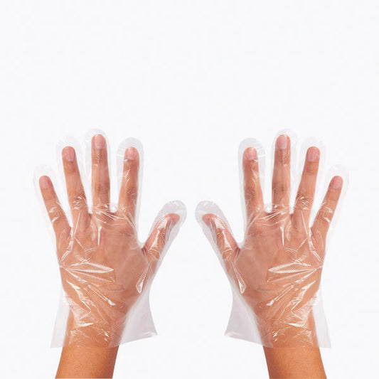 Guantes Desechables Polietileno Hdpe De 0.4G/Pc (Pack 100 Unids)