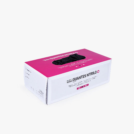 Guante Nitrilo Bifull 5 Gramos Color Negro Calidad Aql 1.5 - Talla L