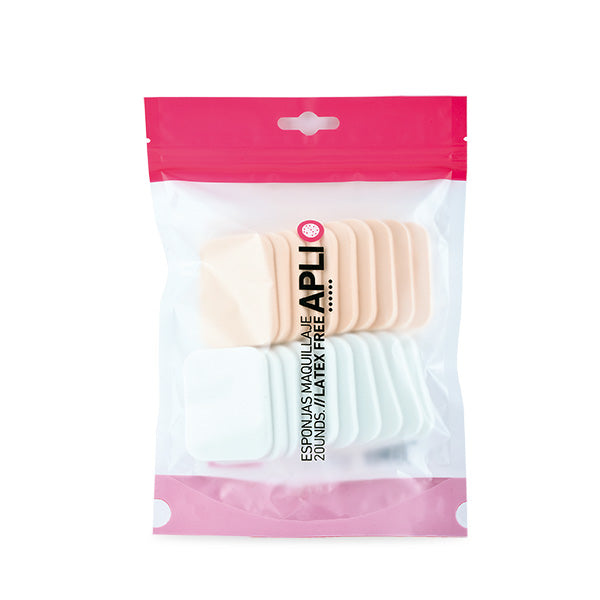 Esponjas Maquillaje Apli Rectangulares Sin Latex 20 Unds Bifull