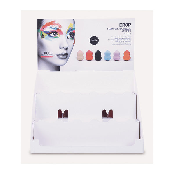 Expositor Esponjas Maquillaje Drop 18Unds Bifull