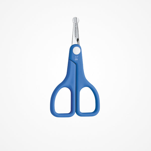 Tijera Bebé Inox Recta A.B.S. Azul 3.5" Filarmónica
