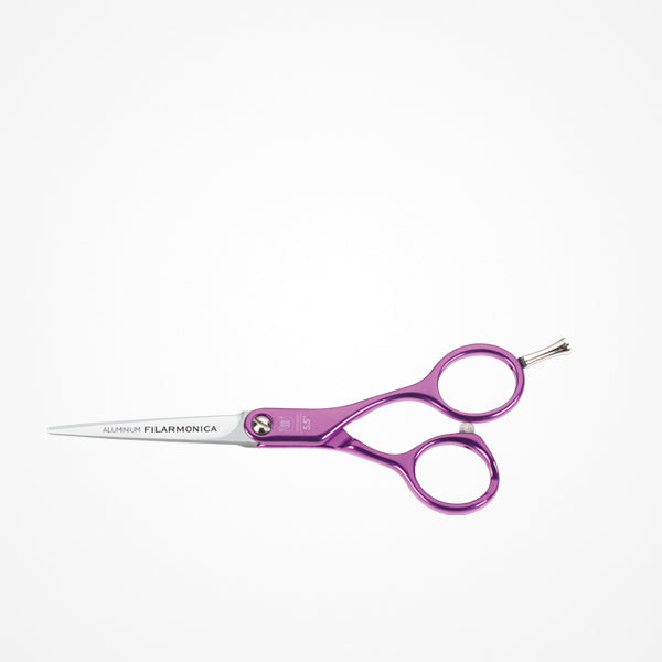 Tijera Peluquería Aluminium Morada 5.5" Filarmónica