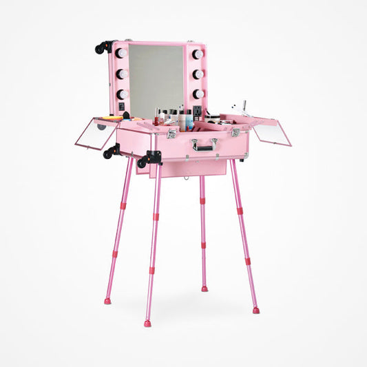 Maletin Tocador Profesional Maquillaje Portatil Ingrid Rosa Bifull