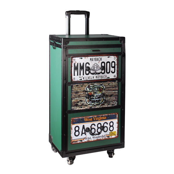 Carrito Peluqueria Con Asa Para Transporte Country Green Bifull