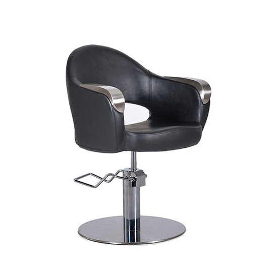 Sillón De Tocador Kenneth Negro Pie Redondo Bifull