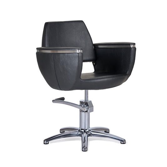 Sillón De Tocador Quin Negro Pie Estrella Y Bomba Hidraulica Bifull