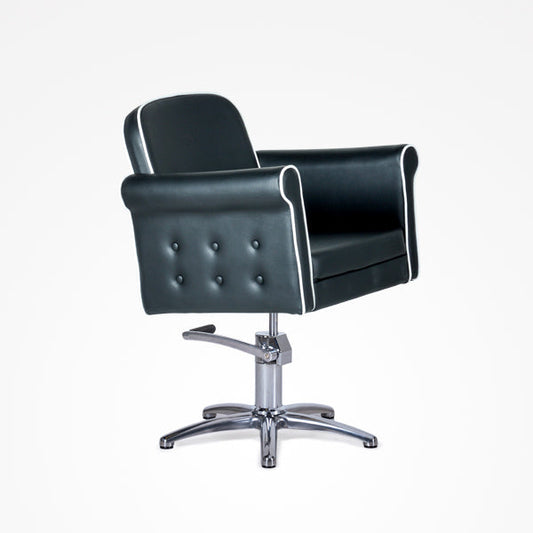 Sillón De Tocador Casey Negro Con Pie De Estrella