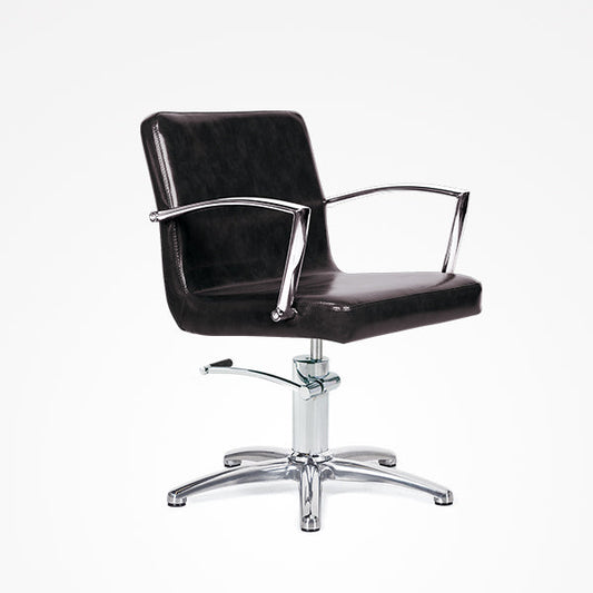 Sillón Althea Negro Con Pie Estrella