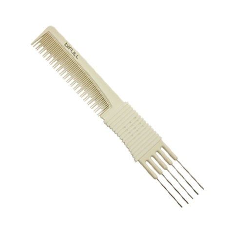 Peine Ahuecador 5 Puas Metal Blanco Bifull