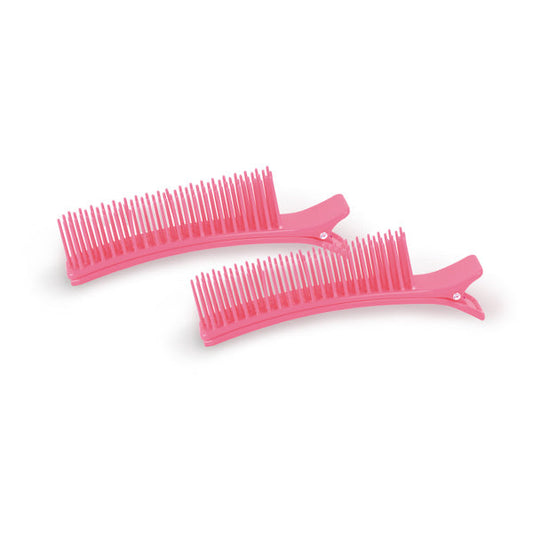 Pinza Con Peine Rosa 2 Unds. Bifull