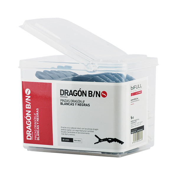 Pinzas Dragón Bote 25Unds (10Unds Blancas, 15 Unds Negras) Bifull