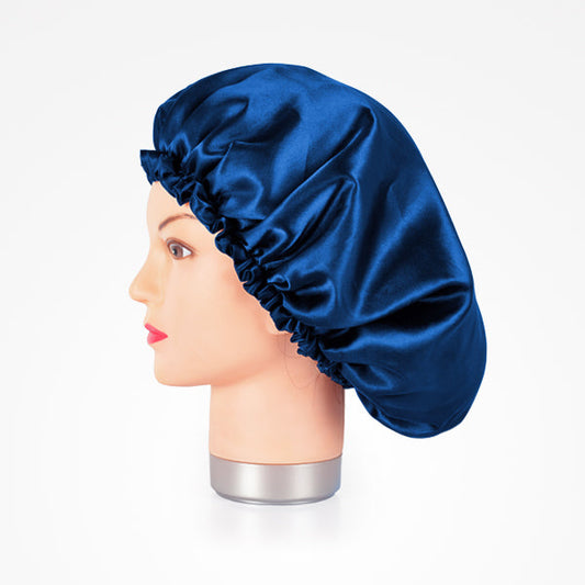 Gorro De Satén Azul Anti Frizz