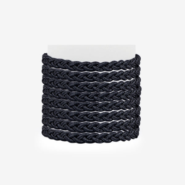 Coleteros Trenzados Negros 8 Unds Black Braided Scrunchies Bifull