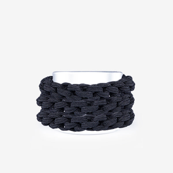 Coleteros Negros Trenzados Fuertes Strong Braided Scrunchies 3Und Bifull