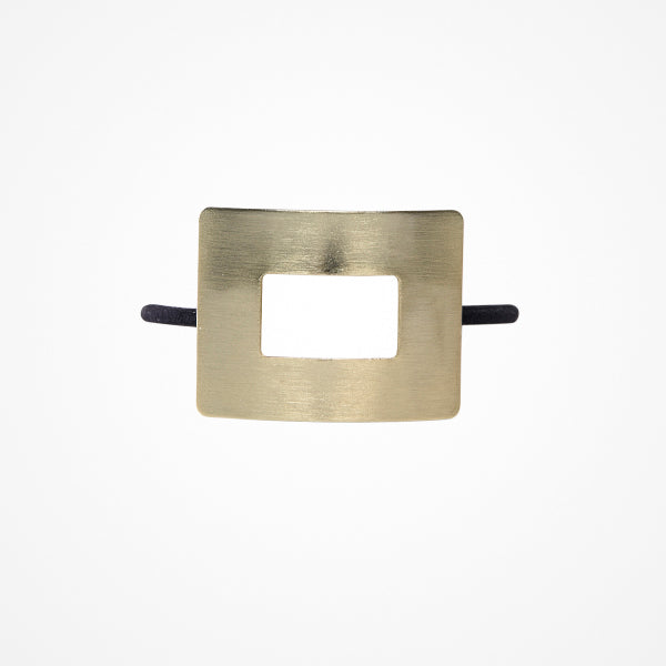 Coletero Con Accesorio Dorado Rectangular Con Hueco Venice Ponytail Band 03 Bifull