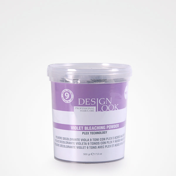 Polvo Decolorante Violeta Con Plex 9 Tonos Vaso 500Gr Design Look