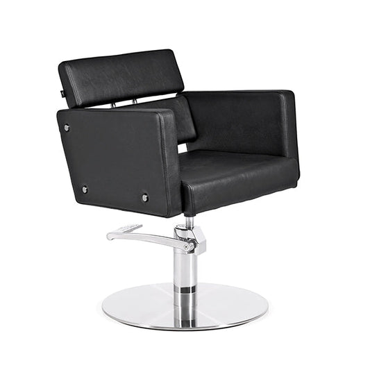 Sillón Cosmo Negro Ng3 Pie Redondo Acero Inox P29 Y B.Hid B90
