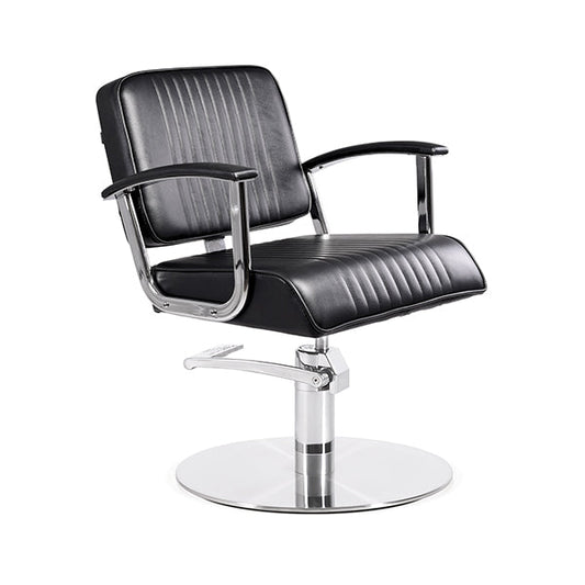 Sillón Cloe Negro Ng3 Pie Redondo Acero Inox P29 Y B.Hid B90
