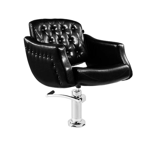 Sillón Creta Negro Vintage Con Bomba Fijacion A Suelo B50