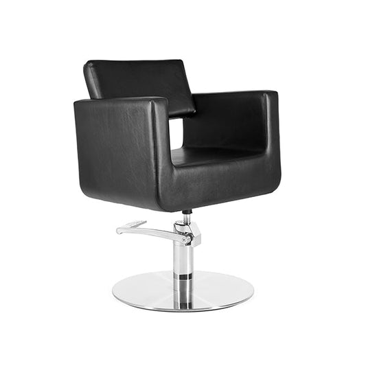 Sillón Orion Negro Ng3 Pie Redondo Acero Inox P29 Y B.Hid B90