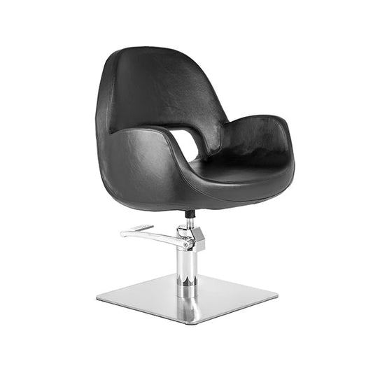 Sillón Talos Negro Ng3 Pie Cuadrado Acero Inox P27 Y B.Hid B90