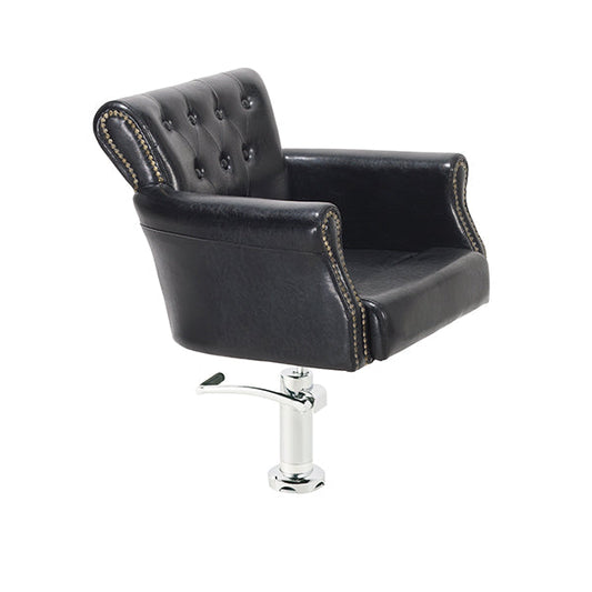 Sillón Leros Negro Vintage Con Bomba Fijacion A Suelo B50