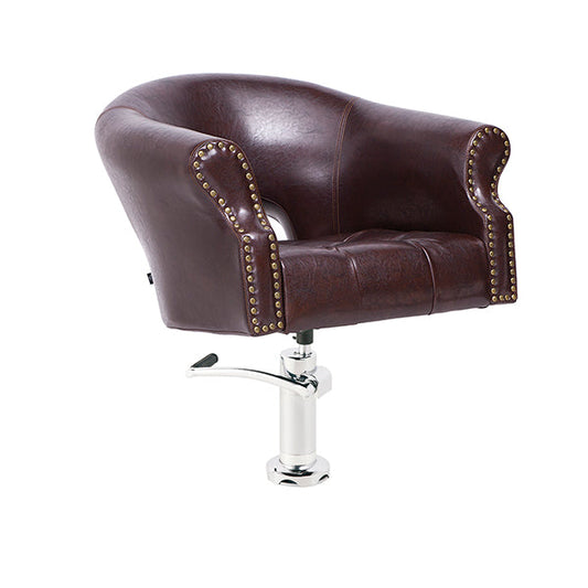 Sillón Royale Marron Vintage Con Bomba Fijacion A Suelo B50