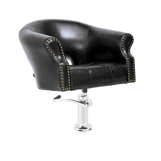 Sillón Royale Negro Vintage Con Bomba Fijacion A Suelo B50