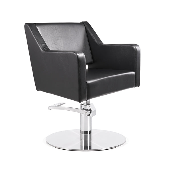 Sillón Dante Negro Ng3 Pie Redondo Acero Inox P29 Y B.Hid B90