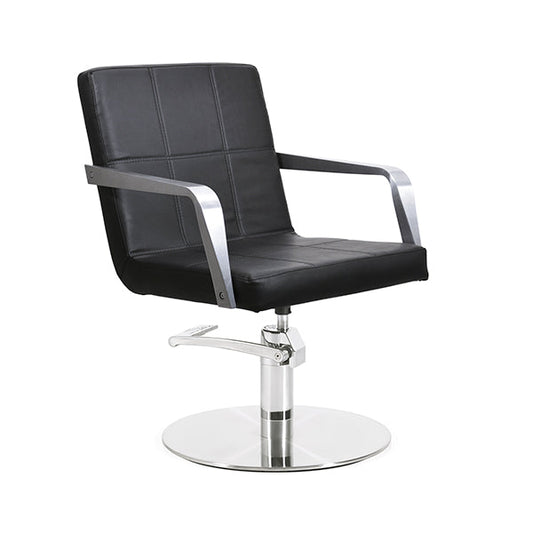 Sillón Vega Negro Ng3 Pie Redondo Acero Inox P29 Y B.Hid B90