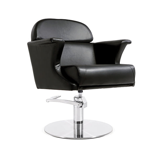 Sillón Saba Negro Ng3 Pie Redondo Acero Inox P29 Y B.Hid B90