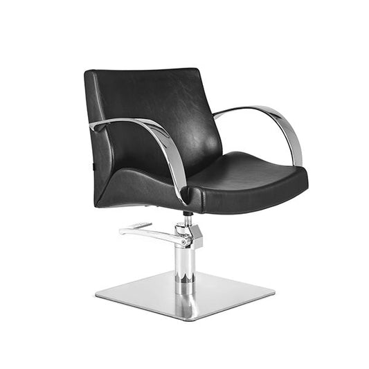 Sillón Drogon Negro Ng3 Pie Cuadrado Acero Inox P27 Y B.Hid B90