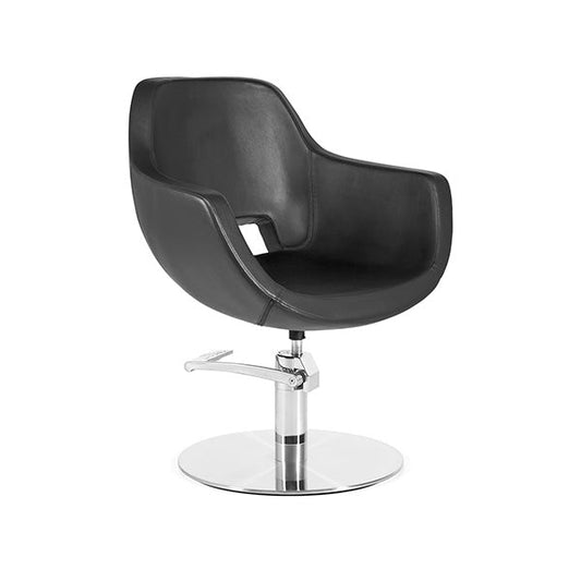 Sillón Arya Negro Ng3 Pie Redondo Acero Inox P29 Y B.Hid B90