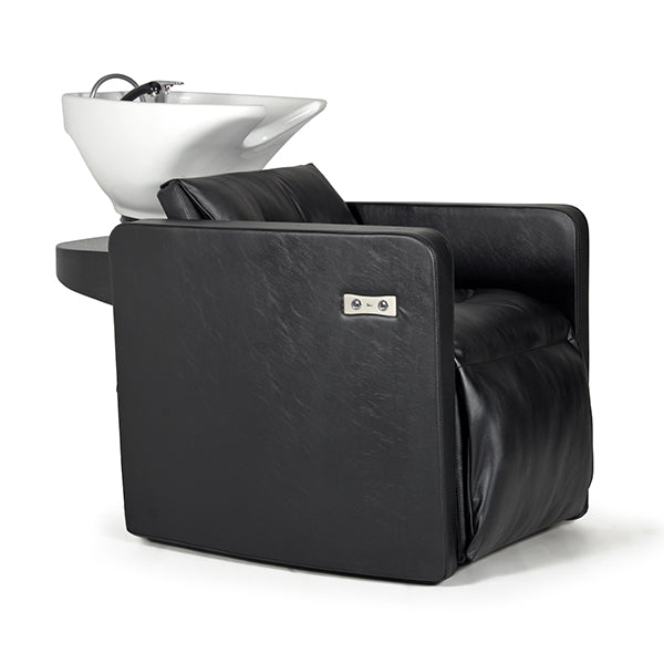 Lavacabezas Draco Negro Ng3 Con Reclinacion Electrica (Ceramica Adonis Blanca Y Sistema Antigoteo Gr