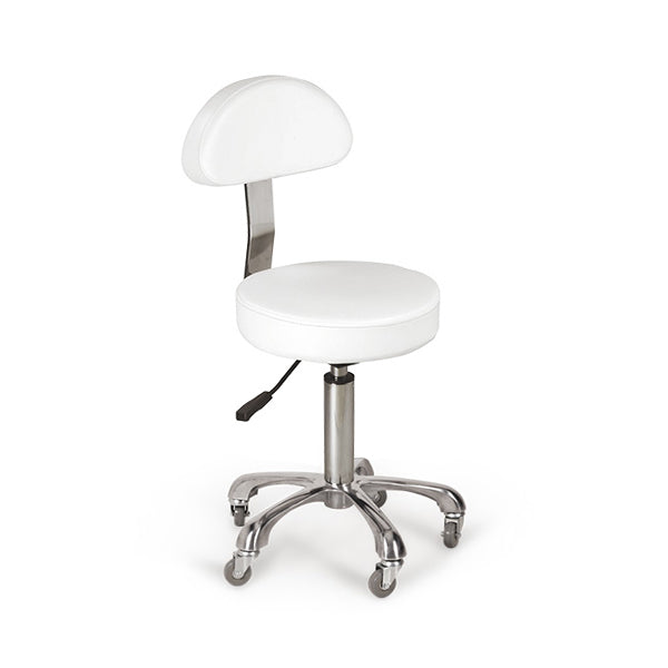 Taburete Con Respaldo Freesia Blanco