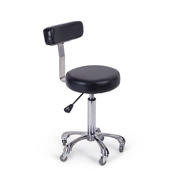 Taburete Con Respaldo Gardenia Negro 006 Ng3 Italor