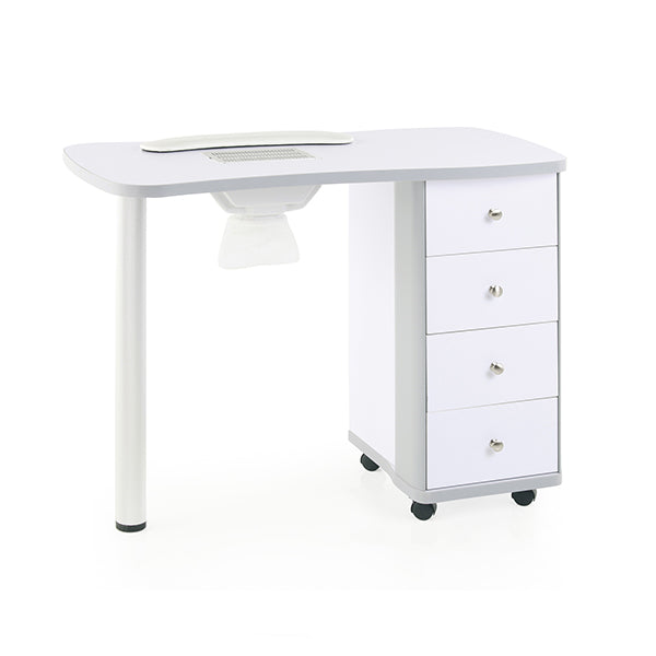 Mesa Manicura Con Aspirador Leila Blanca Italor