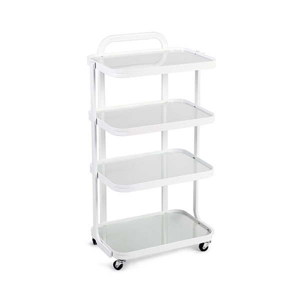 Carrito Auxiliar 4 Estantes Lila (Estantes De Cristal)